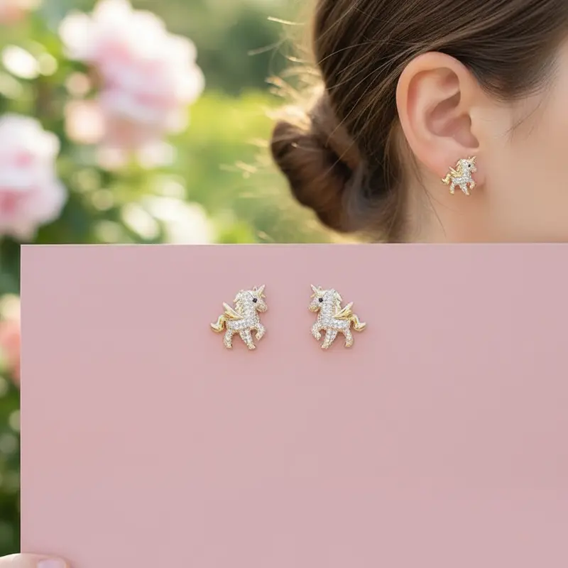 Unicorn Sparkle Stud Earrings
