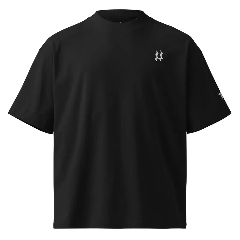 Unisex organic oversized high-neck t-shirt