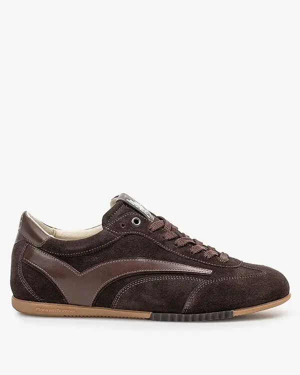 van Bommel Sneaker De Vlakker Donkerbruin