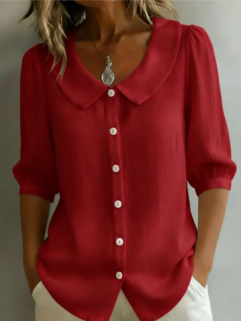 Velise - Bluse mit feiner Knopfleiste