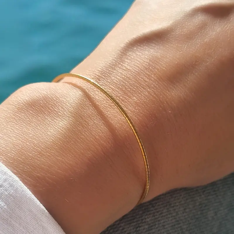 Verguldd Zilveren Armbandje Metallic Twist
