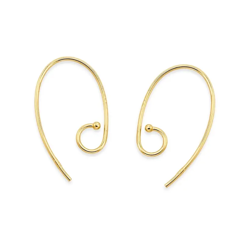 Vergulde Hoops Oorbellen Spiraal