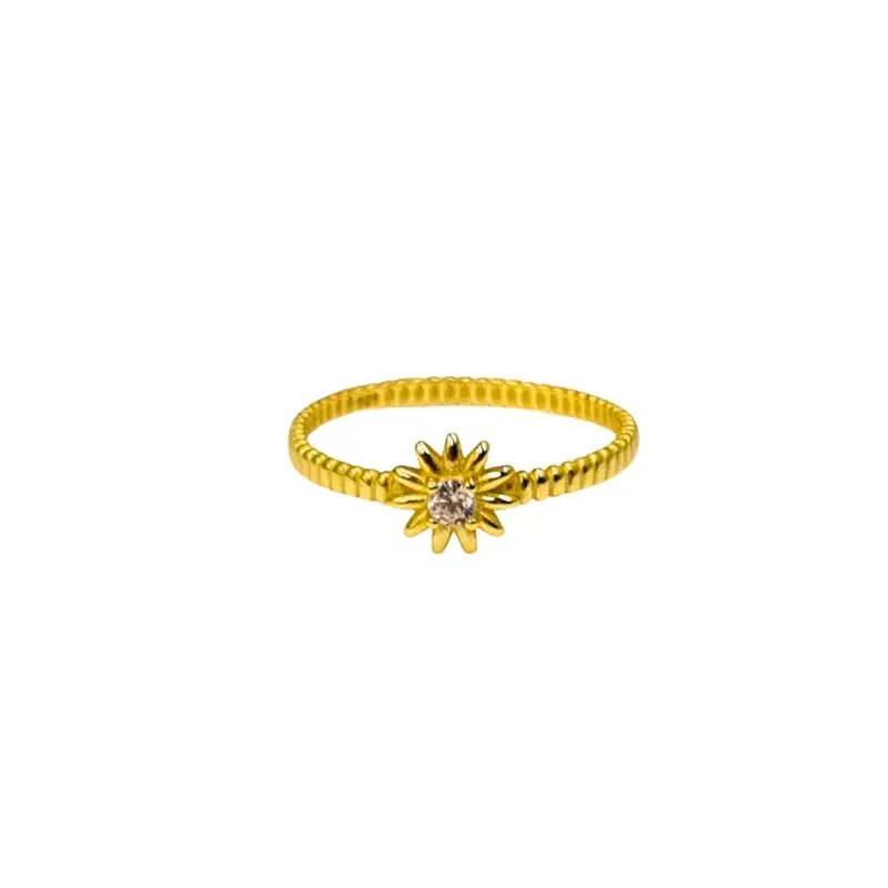 Vergulde Ring Met Steen Dames Kealani Ring - Zon - Kleur Goud