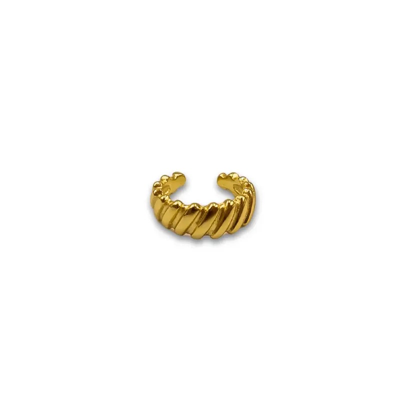 Vergulde zilveren Cleo Earcuff - Goldplated - Kleur