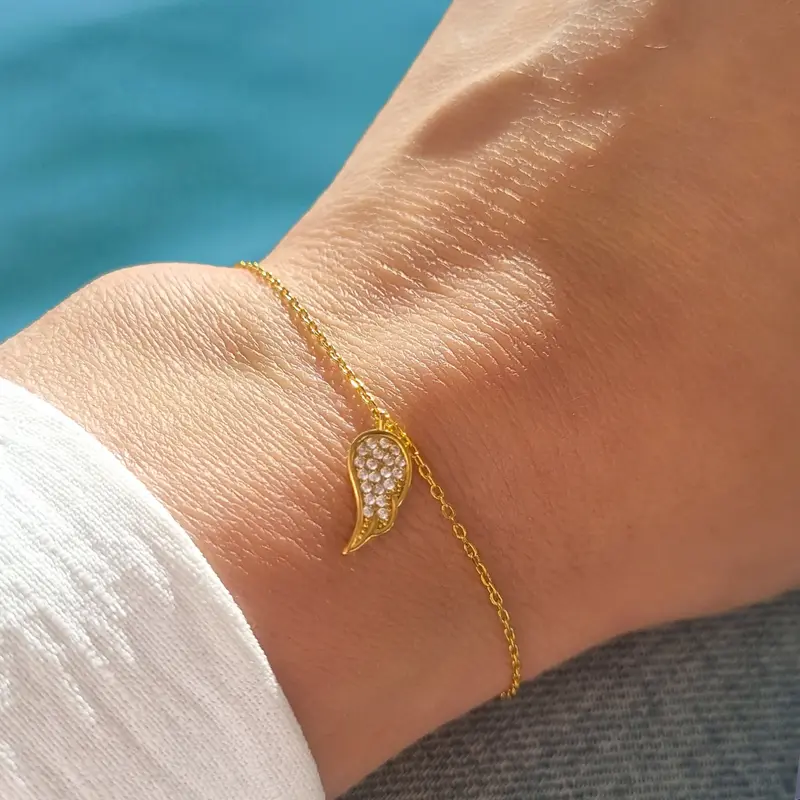 Vergulde Zilveren Engel Vleugel Armband