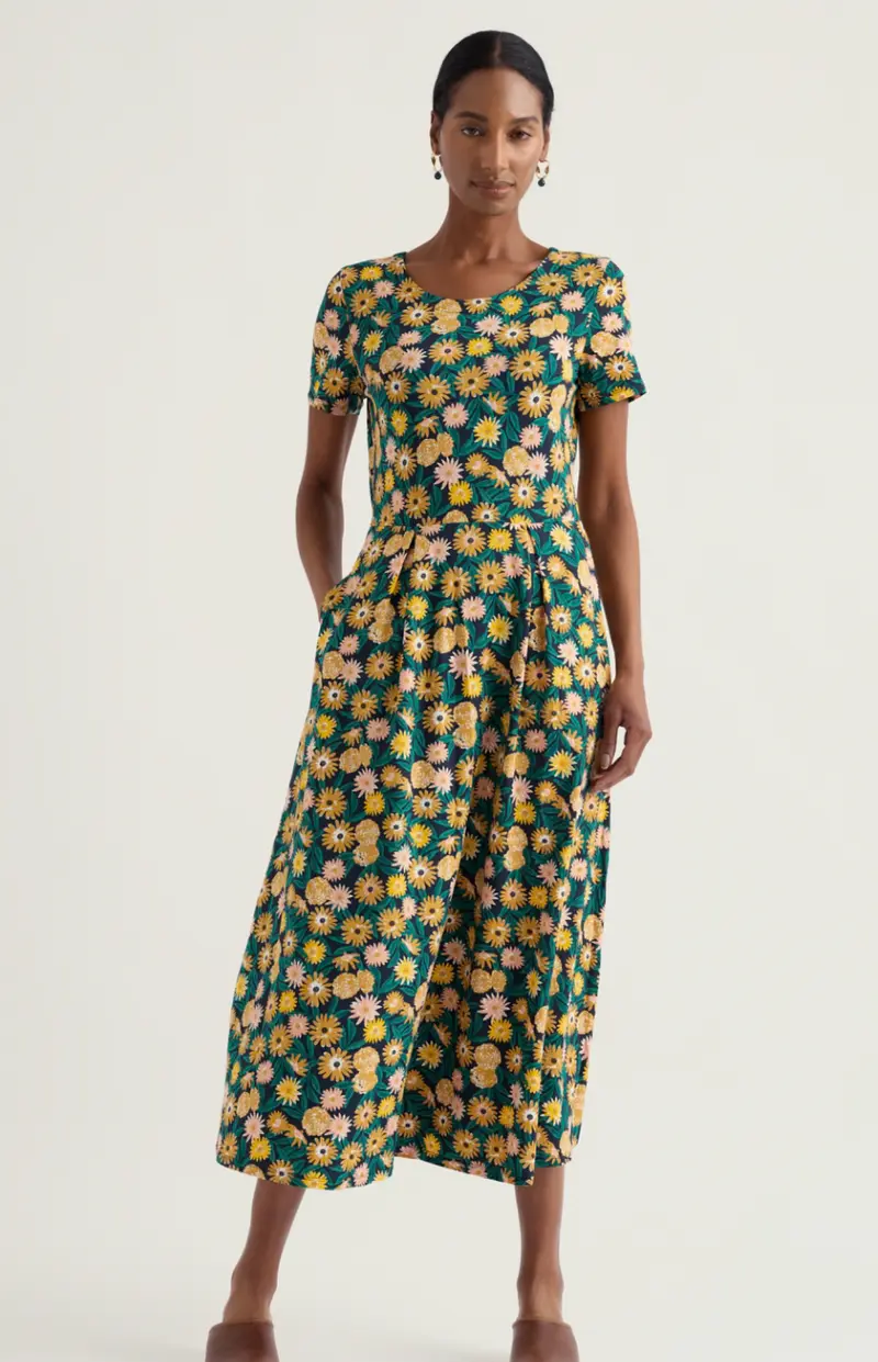 Veronica Dress-Marigold Meadow Inkwell