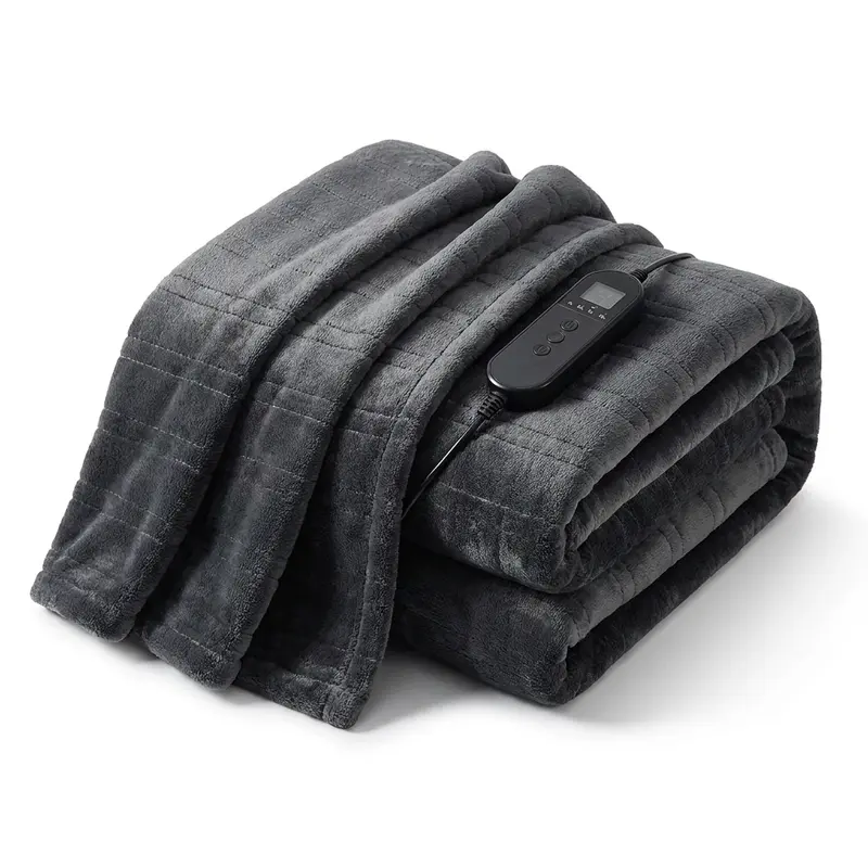 Verwarmde plaid van flanel – in negen niveaus af te stemmen voor bank en bed