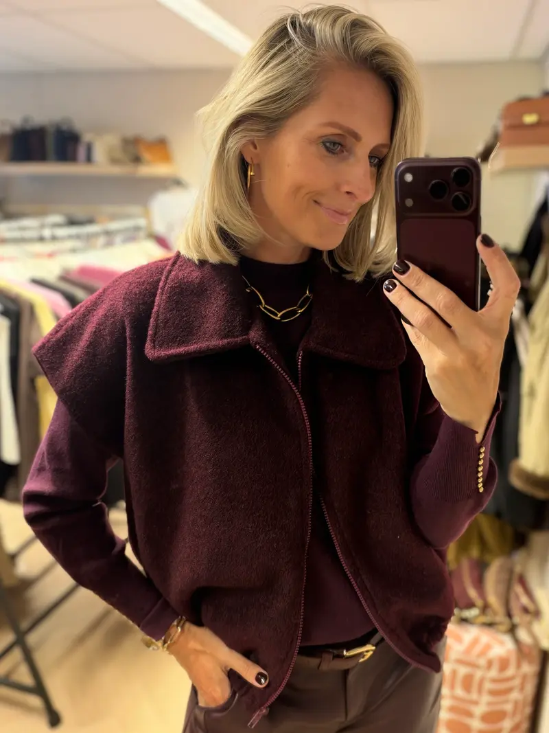 Vest Kirsten Wollig Plum