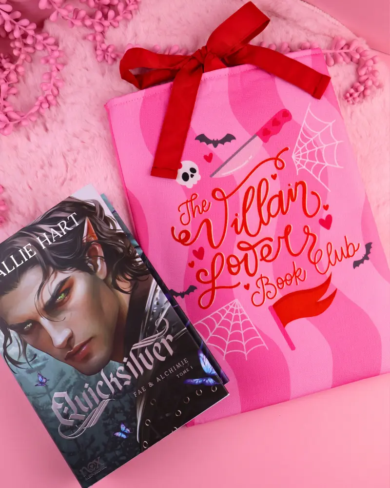 Villian Lovers Book Club Book Sleeve Pink