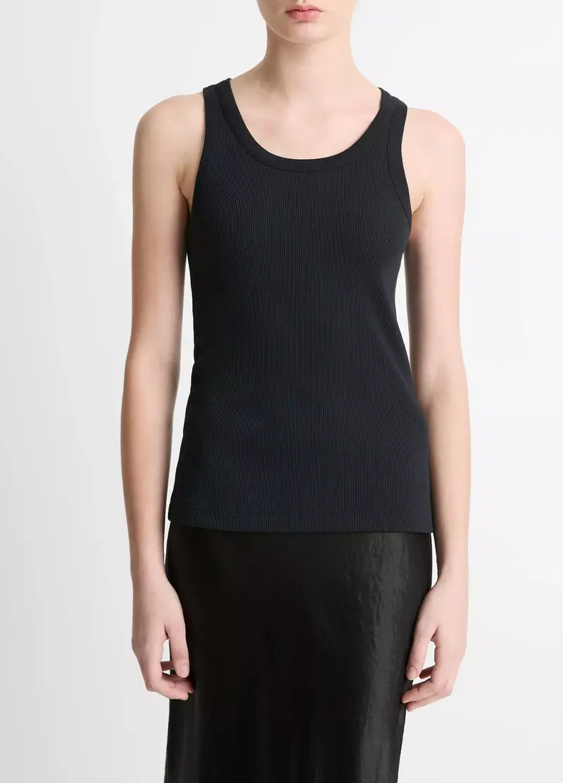 Vince Scoop Tank Top Black