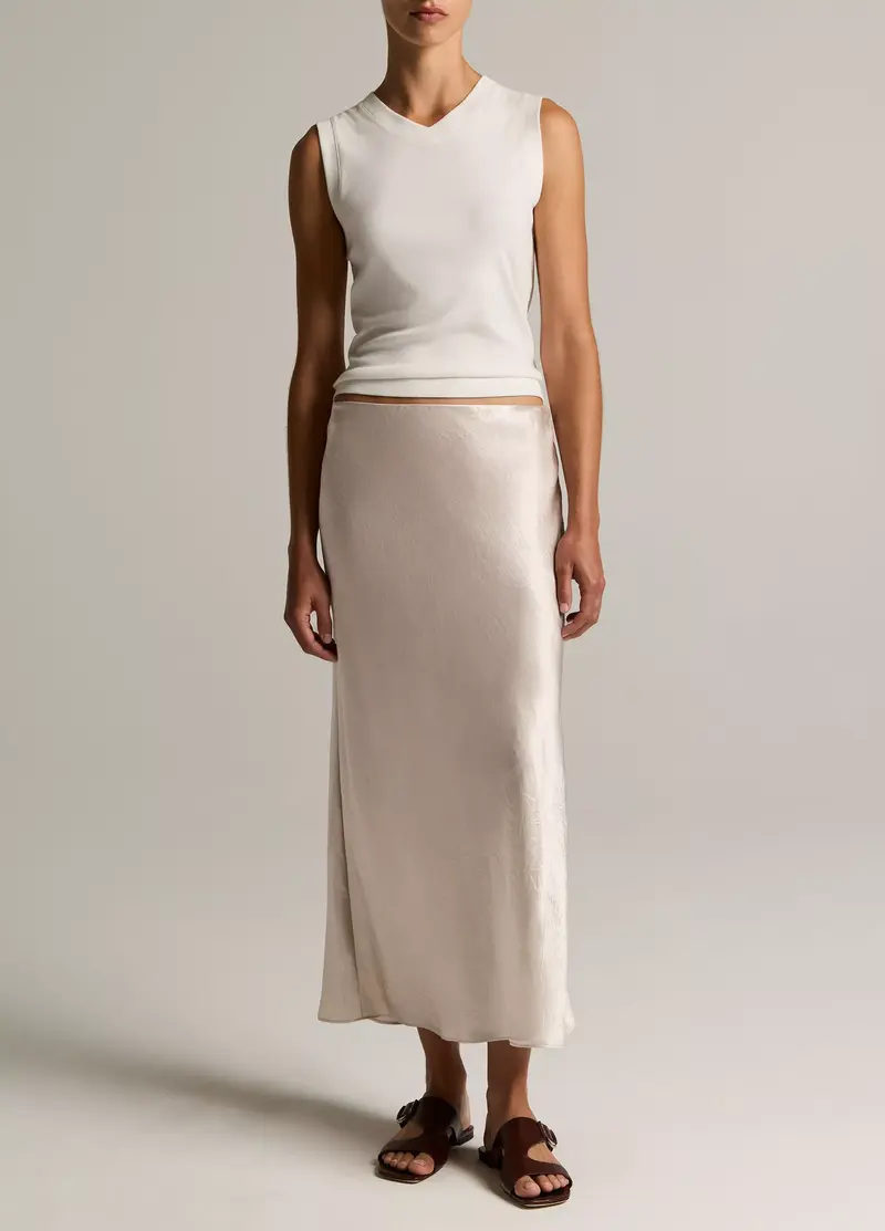 Vince Side Slit Slip Skirt