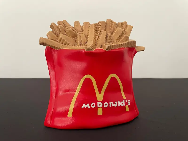 Vintage 1982 McDonald’s Handgemaakte Keramische Friet Spaarpot