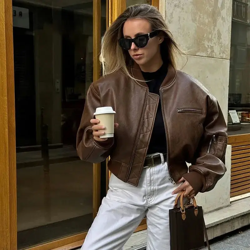 Vintage Jas met Veganleer – Retro Flair, Moderne Touch