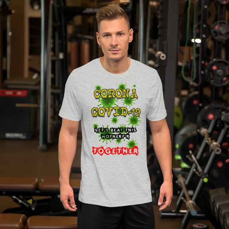 Virus, let's beat it together Short-Sleeve Unisex T-Shirt, gratis verzending