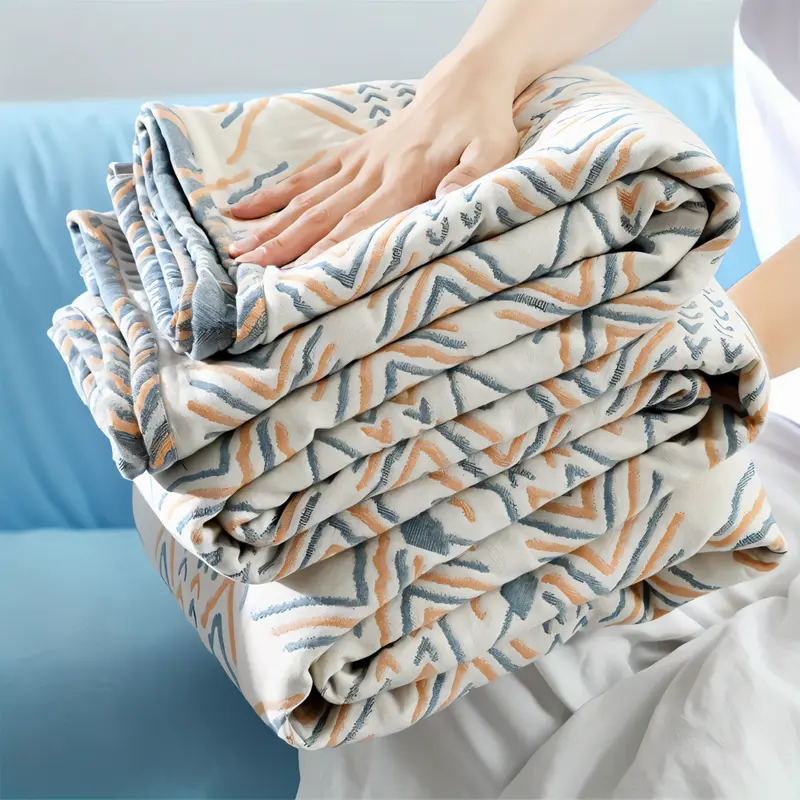 VividPure - Plaid - Wendbarer Sofa-Überwurf aus Baumwolle,