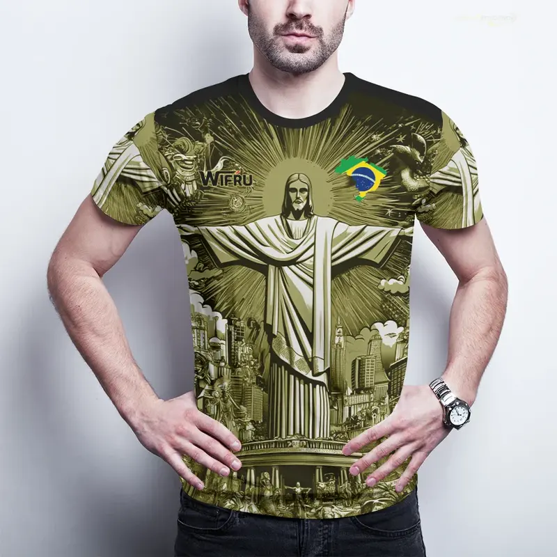 Voetbalshirt Brazilië – Supportersshirt met Licht en Ademend Materiaal