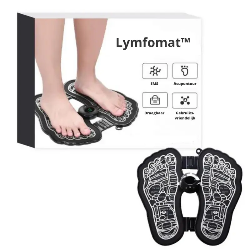 Voetmassage mat – compacte EMS-mat met standen en afstandsbediening