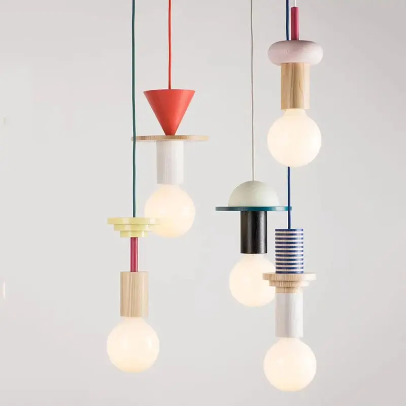 Vortex - LED-Hängeleuchte aus Holz, E27-Fassung im