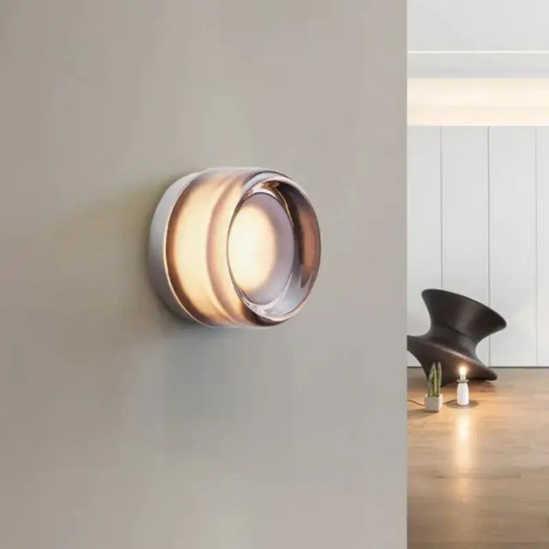 Wall Sconce – Glass and Iron, Scandinavian Design for the Living Room or Bedroom