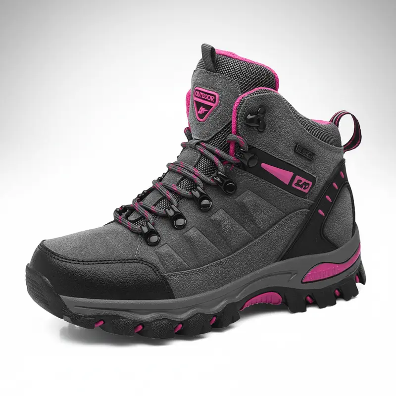 Wandelschoenen – hoge schacht, gedempte EVA-zool en grove rubberzool