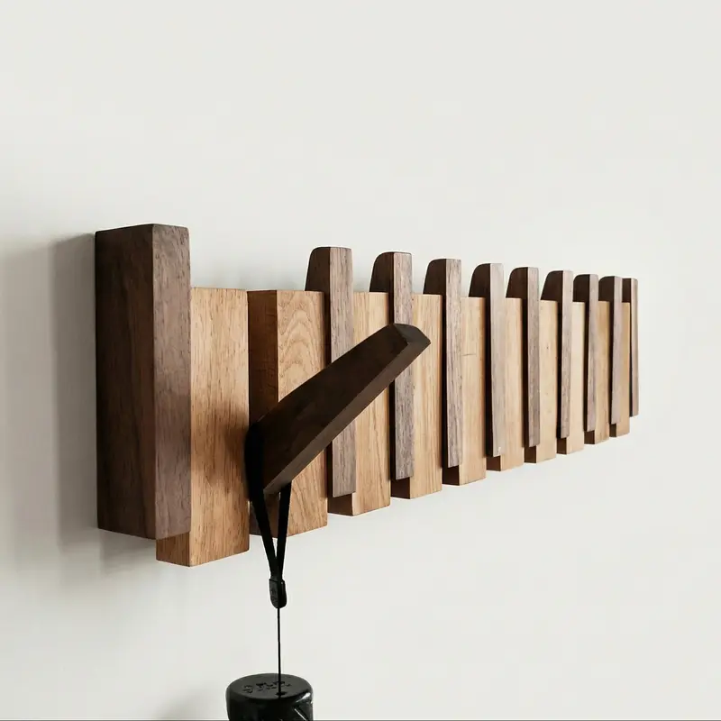 Wandkapstok Hout – Inklapbare Haken en Ruimtebesparend Design