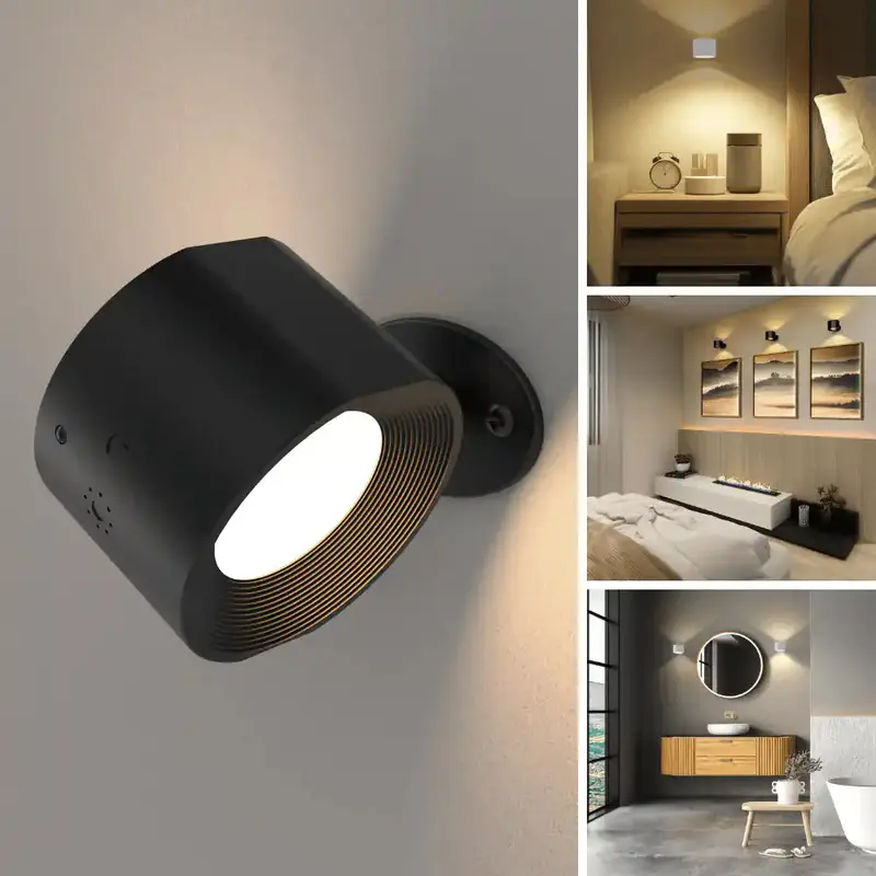 Wandlamp – oplaadbare led met afstandsbediening en 360 graden kop