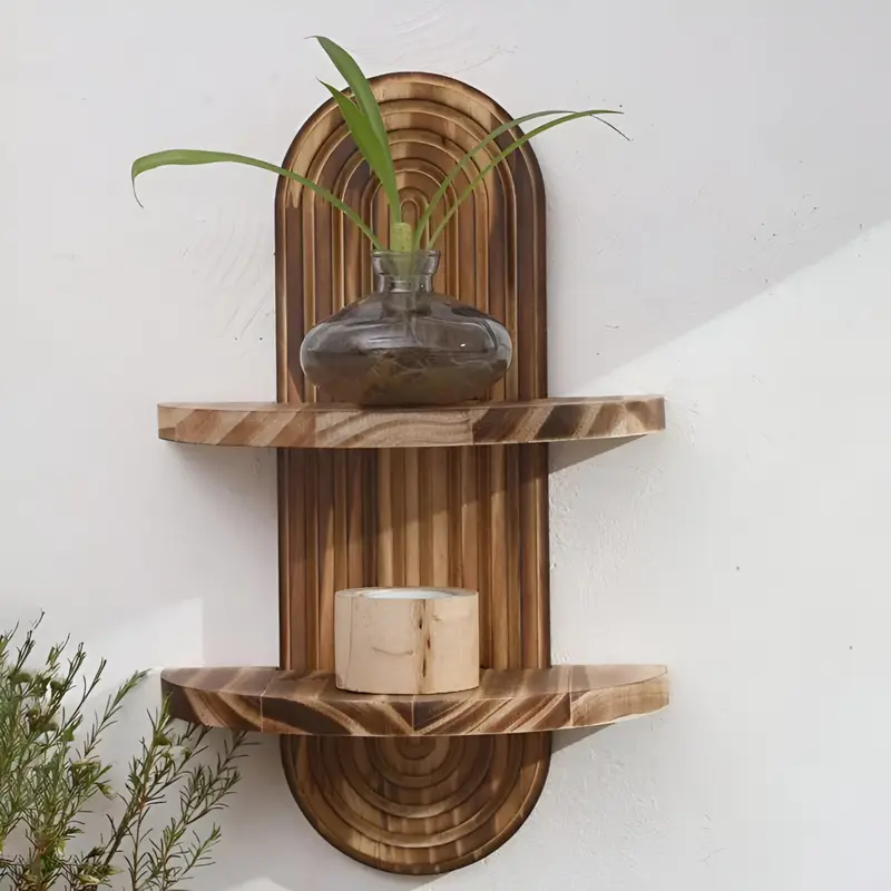 Wandregal - geometrisch oval im Boho-Stil