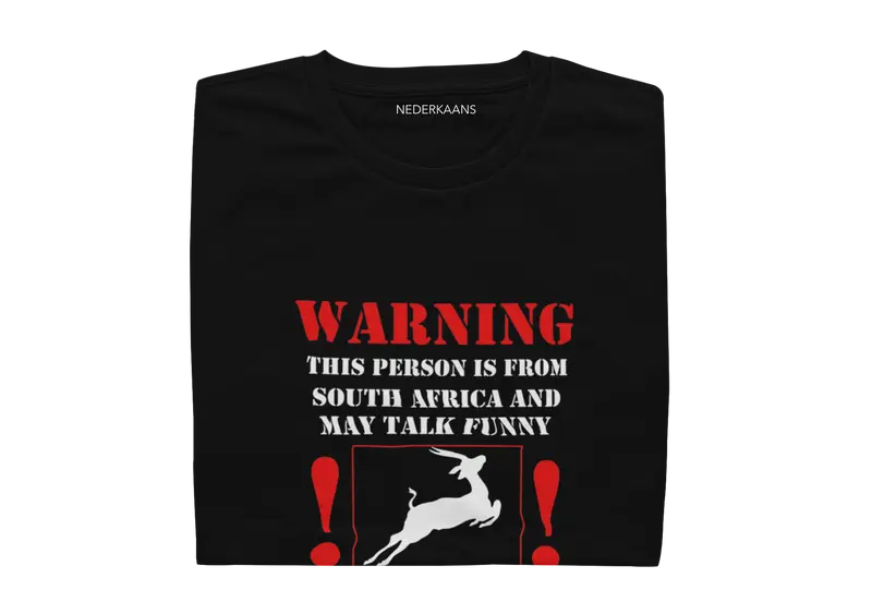 Warning This Person Is From South Africa And May Talk Funny - Mens Shirt