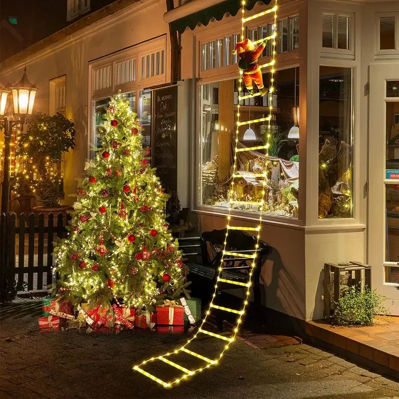 Weihnachtsmann-Leiter-Lichterkette - USB, 1 m/3 m