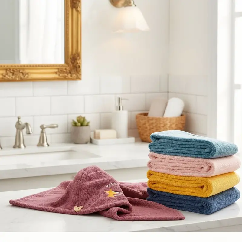 Women's and Girls' Quick-Dry Coral Fleece Hair Turban