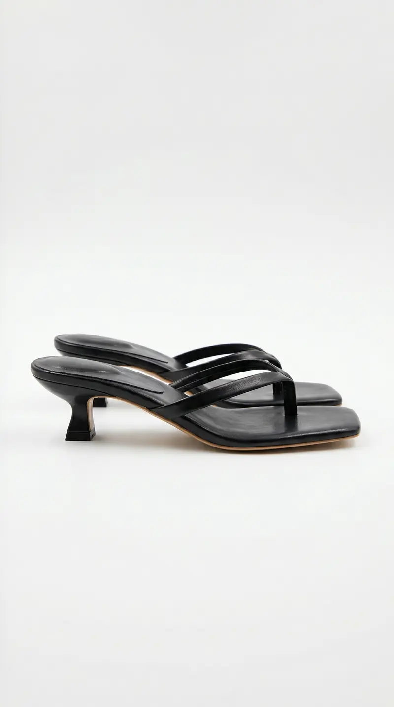 Women's Low-Heeled Sandals with Thin Straps – A Casual Summer Look