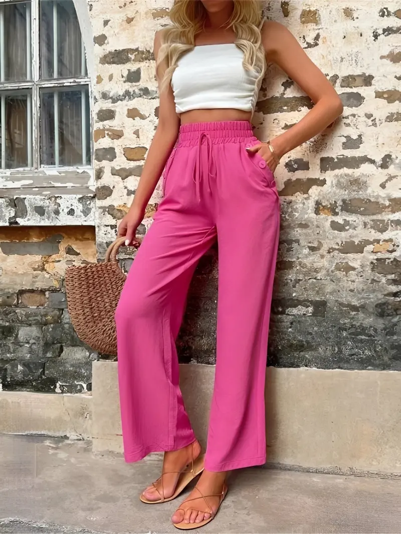 Yvette | Damen Hose High Waist Elastischer Komfortbund – High Waist Komfort Hose