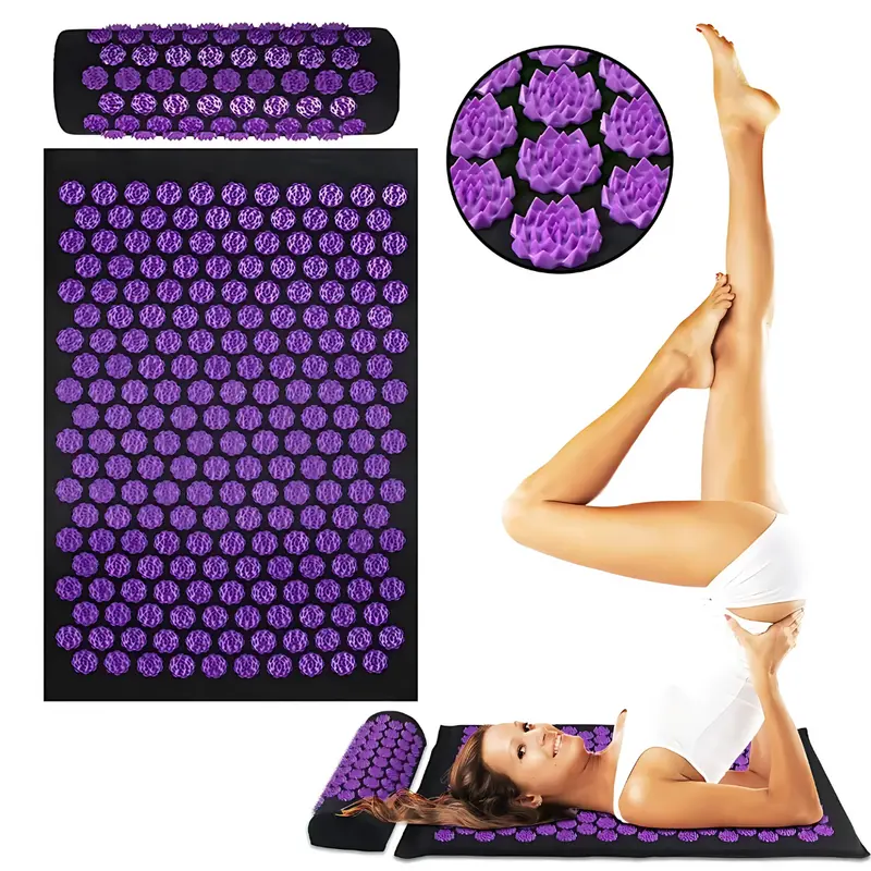 ZenSpike - Yoga Mat met Acupressuur Massage Spikes – Acupressuurmat met Massagepunten voor Stressverlichting en Spierontspanning
