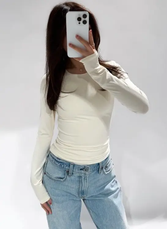 Zia basic top - Butter
