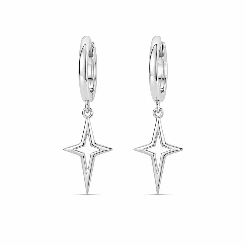 Zilveren Bedeltjes Oorbellen Lucia | Ster Hanger | 925S Zilver