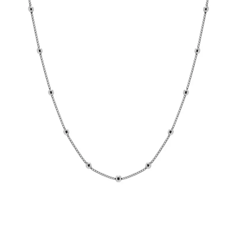 Zilveren Bolletjes Ketting Elisa - Zilver