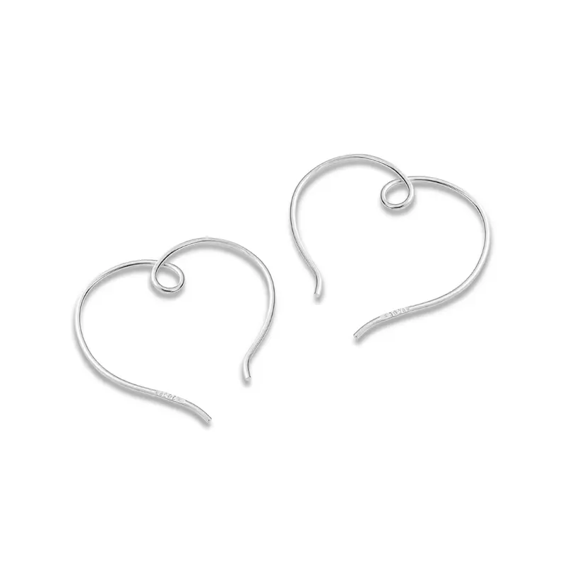 Zilveren Hart Oorbellen Dames - 925 Sterling Zilver