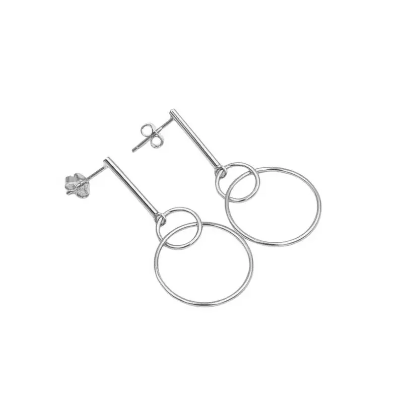 Zilveren Oorbellen Cirkel Eleanora - 925 Sterling Zilver