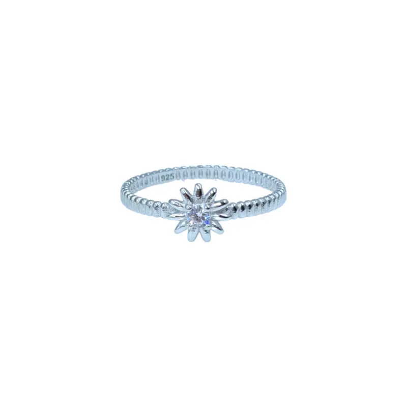 Zilveren Ring Met Steentje Kealani - Zonnetje