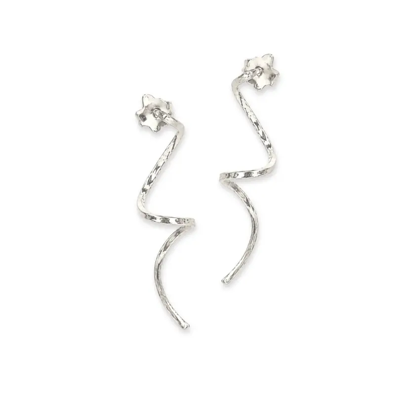 Zilveren Spiraal Oorbellen Ania Twirl - 925 Sterling Zilver