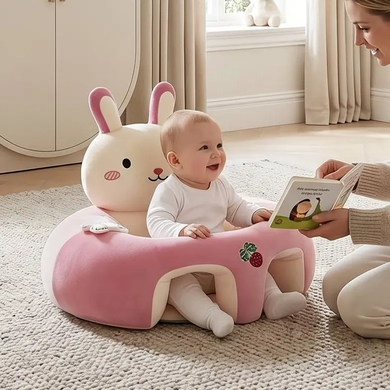 Zitkussen voor baby's – vulling rondom, katoenen hoes en 1,8 kg