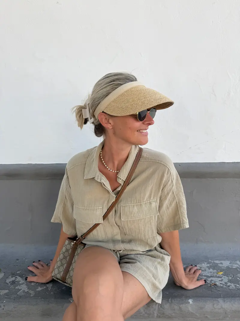 Zonneklep Raffia