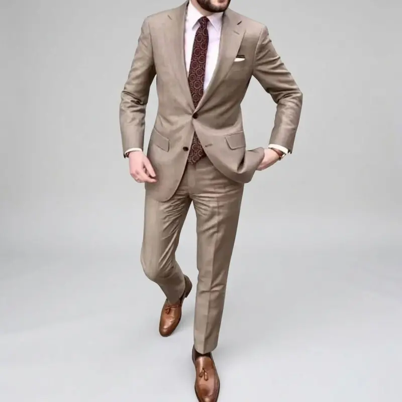 Zweiteiliger Herrenanzug – Blazer und Hose, klassisch-formeller, maßgeschneiderter Stil